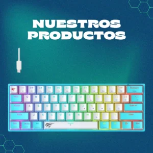 Teclado Gamer RGB Azul y Blanco