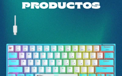 Teclado Gamer RGB Azul y Blanco